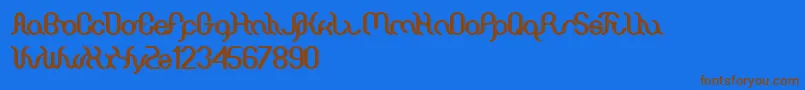 Miracle Font – Brown Fonts on Blue Background