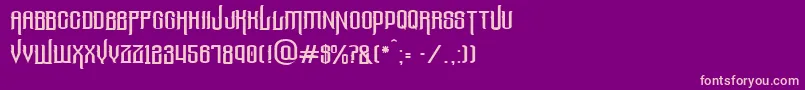 Thelostcanyon Font – Pink Fonts on Purple Background