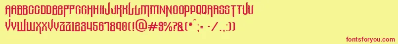 Thelostcanyon Font – Red Fonts on Yellow Background