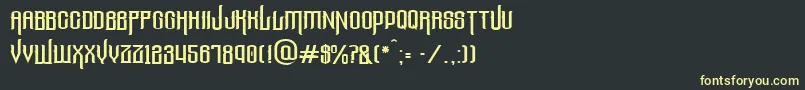 Thelostcanyon Font – Yellow Fonts on Black Background