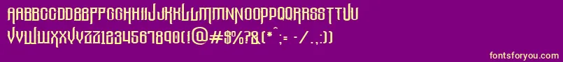 Thelostcanyon Font – Yellow Fonts on Purple Background