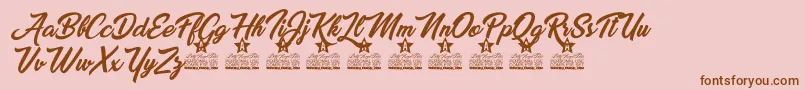 Miraflor Personal Use Font – Brown Fonts on Pink Background