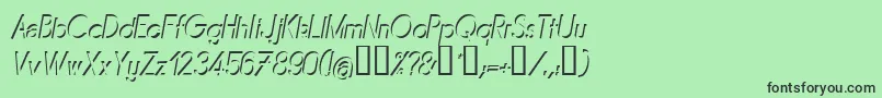 MIRAI    Font – Black Fonts on Green Background