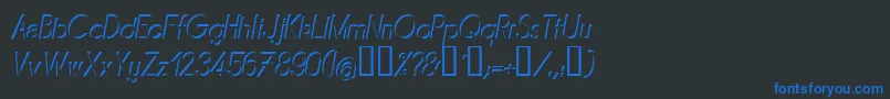 MIRAI    Font – Blue Fonts on Black Background