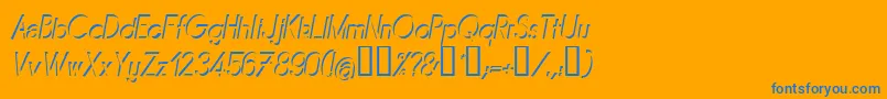 MIRAI    Font – Blue Fonts on Orange Background