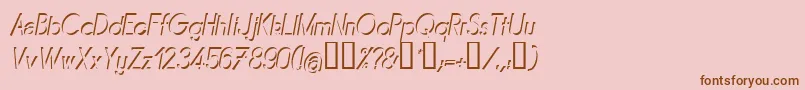 MIRAI    Font – Brown Fonts on Pink Background