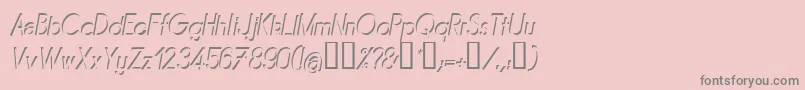 フォントMIRAI    – ピンクの背景に灰色の文字