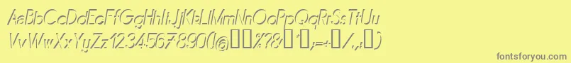 MIRAI    Font – Gray Fonts on Yellow Background