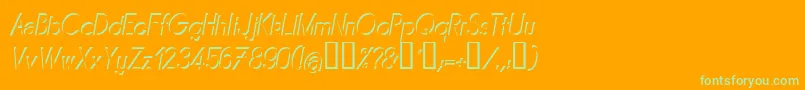 MIRAI    Font – Green Fonts on Orange Background