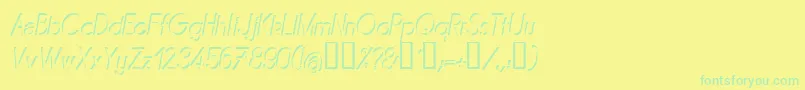 MIRAI    Font – Green Fonts on Yellow Background