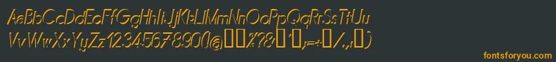 フォントMIRAI    – 黒い背景にオレンジの文字