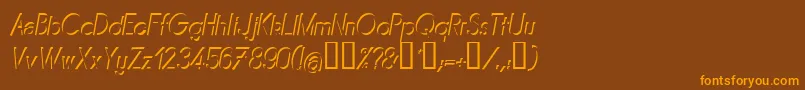 MIRAI    Font – Orange Fonts on Brown Background
