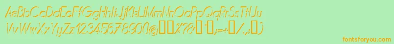 MIRAI    Font – Orange Fonts on Green Background
