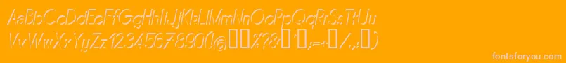 MIRAI    Font – Pink Fonts on Orange Background