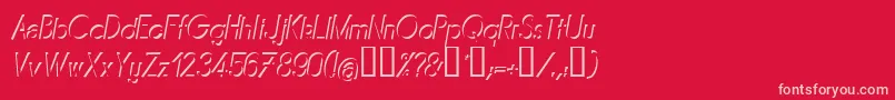 MIRAI    Font – Pink Fonts on Red Background