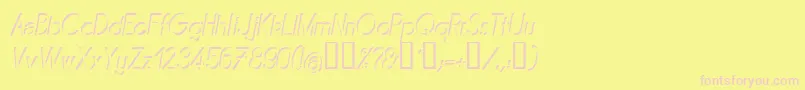 MIRAI    Font – Pink Fonts on Yellow Background