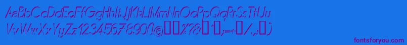 MIRAI    Font – Purple Fonts on Blue Background