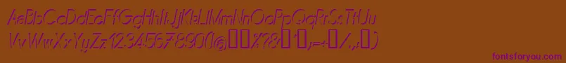 MIRAI    Font – Purple Fonts on Brown Background