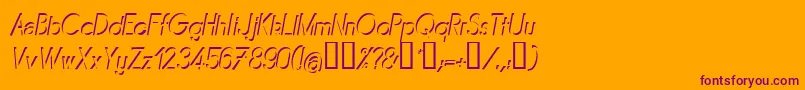 MIRAI    Font – Purple Fonts on Orange Background