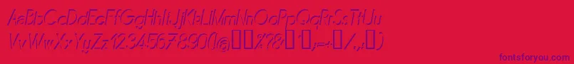 MIRAI    Font – Purple Fonts on Red Background