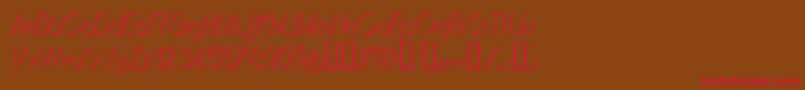 MIRAI    Font – Red Fonts on Brown Background