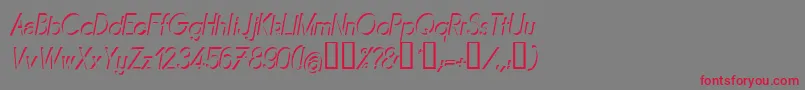 MIRAI    Font – Red Fonts on Gray Background