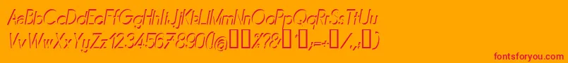 MIRAI    Font – Red Fonts on Orange Background