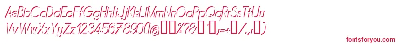 MIRAI    Font – Red Fonts on White Background