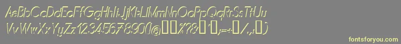MIRAI    Font – Yellow Fonts on Gray Background