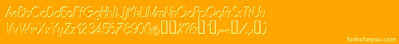 MIRAI    Font – Yellow Fonts on Orange Background