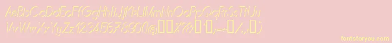 MIRAI    Font – Yellow Fonts on Pink Background