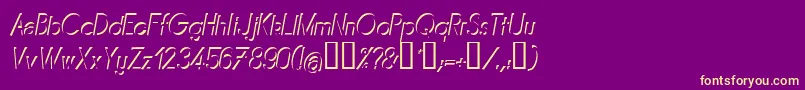 MIRAI    Font – Yellow Fonts on Purple Background