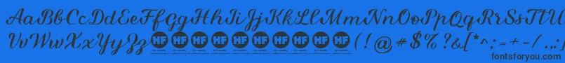 Miralight Demo Font – Black Fonts on Blue Background