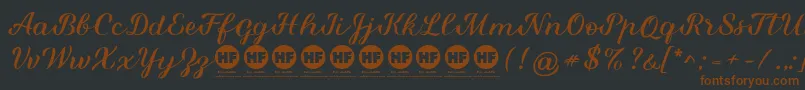 Miralight Demo Font – Brown Fonts on Black Background