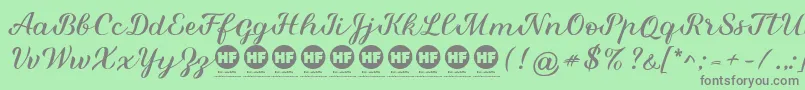 Miralight Demo Font – Gray Fonts on Green Background