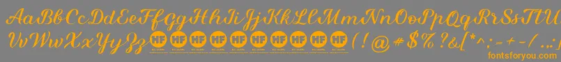 Miralight Demo Font – Orange Fonts on Gray Background