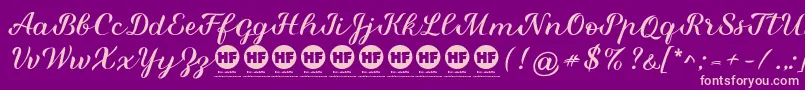 Miralight Demo Font – Pink Fonts on Purple Background
