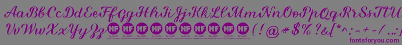 Miralight Demo Font – Purple Fonts on Gray Background