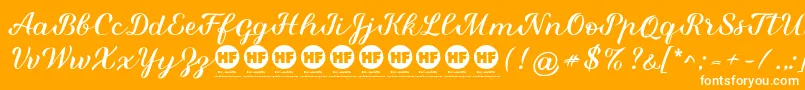 Miralight Demo Font – White Fonts on Orange Background