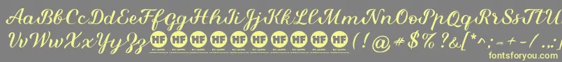 Miralight Demo Font – Yellow Fonts on Gray Background