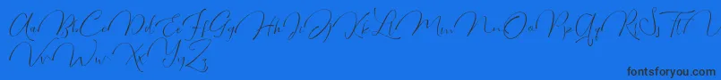 Miraluna DF-Schriftart – Schwarze Schriften auf blauem Hintergrund