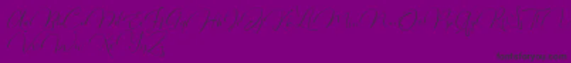 Miraluna DF-Schriftart – Schwarze Schriften auf violettem Hintergrund