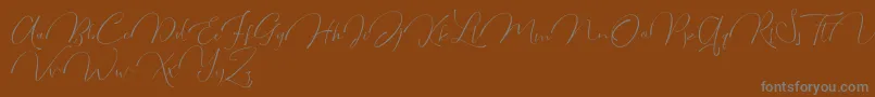 Miraluna DF-Schriftart – Graue Schriften auf braunem Hintergrund