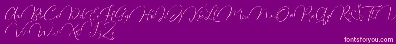 Miraluna DF Font – Pink Fonts on Purple Background