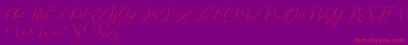 Miraluna DF Font – Red Fonts on Purple Background