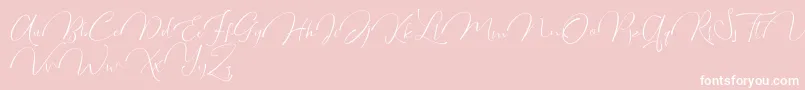 Miraluna DF-Schriftart – Weiße Schriften auf rosa Hintergrund