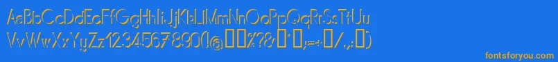 MIRARG   Font – Orange Fonts on Blue Background