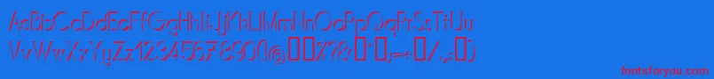 MIRARG   Font – Red Fonts on Blue Background