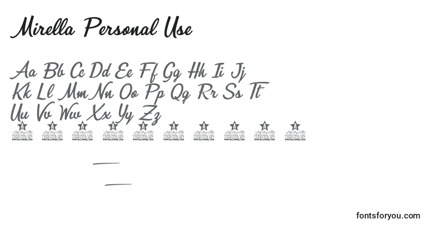 Mirella Personal Useフォント–アルファベット、数字、特殊文字