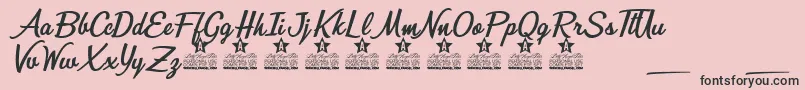 Mirella Personal Use Font – Black Fonts on Pink Background